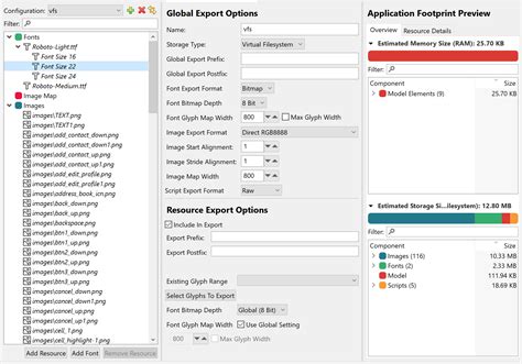 Storyboard Resource Export Configuration Editor Crank Software