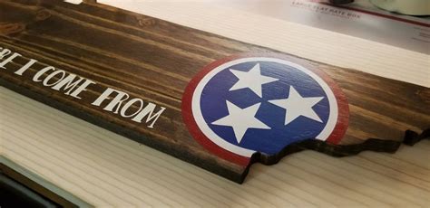 Tennessee Flag Wood Sign Tennessee Sign Tennessee State Etsy