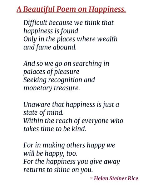 Happiness Poetry