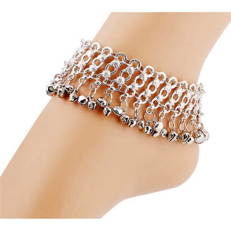 Vintage Silver Chain Ankle Bracelet For Women