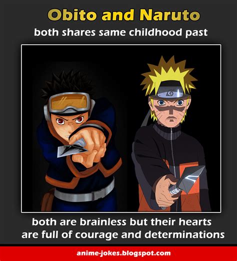 Naruto And Obito Similarities Anime Jokes Collection