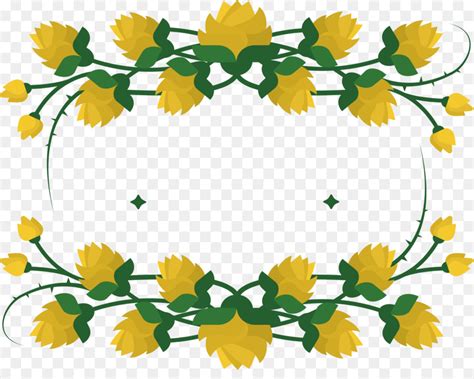 Floral Design Yellow Clip Art Yellow Chrysanthemum Title Decoration