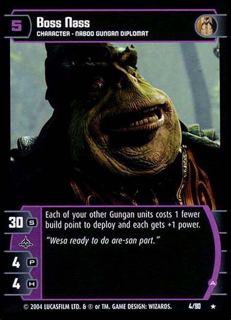 Boss Nass A Card Star Wars Trading Card Game