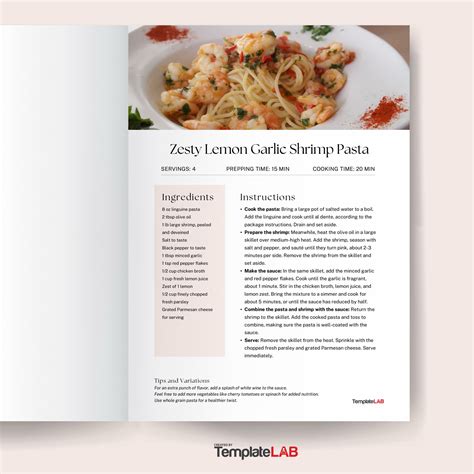 Perfect Cookbook Templates Recipe Book Recipe Cards