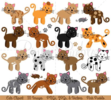 Cats Vectors And Clipart ~ Illustrations ~ Creative Market