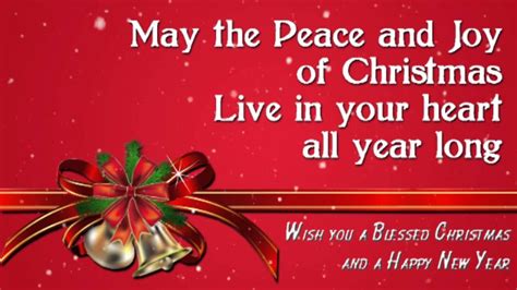 May The Peace And Joy That Christmas Brings Always Be With You Your