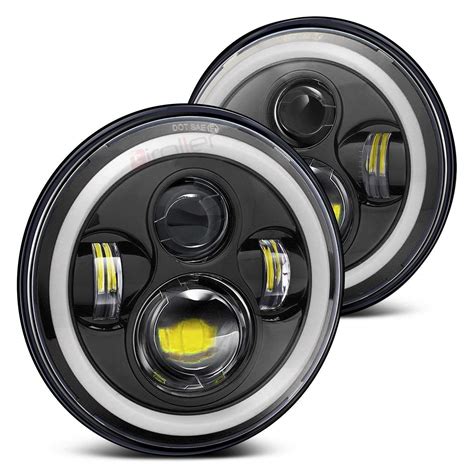 Biroller Br7ih2p 7 Inch Round Led Headlight With Full Ring Hilo Beam