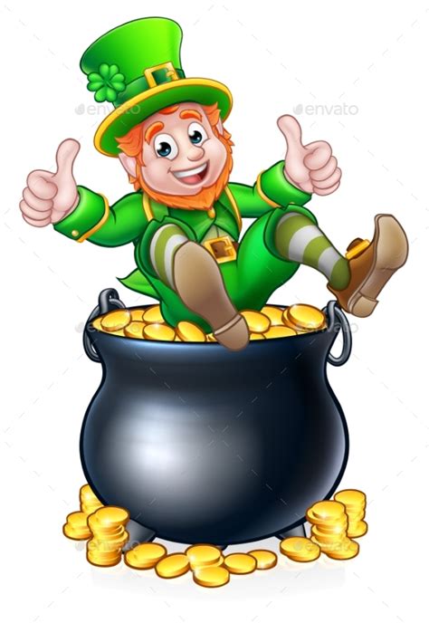 Pot Of Gold St Patricks Day Leprechaun By Krisdog Graphicriver