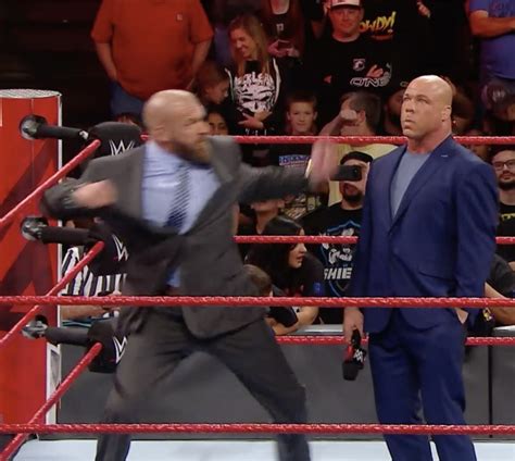 Triple H Punching Kurt Angle Blank Template Imgflip