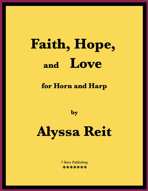 Faith Hope And Love Harp Column Music