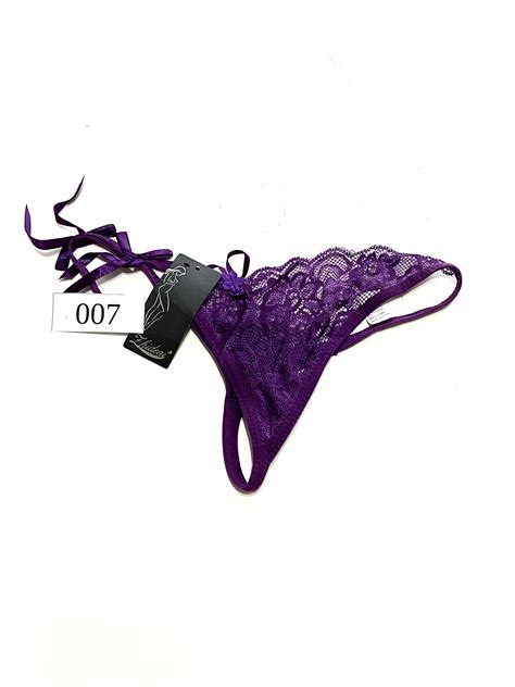 007 Purple Sexy Lace G String Panty Lady Ladies Woman Women Lingerie