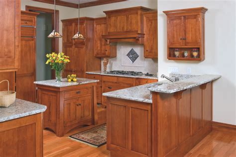 However your whole cabinet might not be completely built with oak wood as this would cost a lot of money rather the cabinet might. Mission-style Birch Kitchen - Craftsman - Kitchen ...