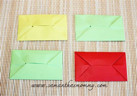 Easy Origami Envelope วิธีพับซองจดหมาย Samanthas Mommy