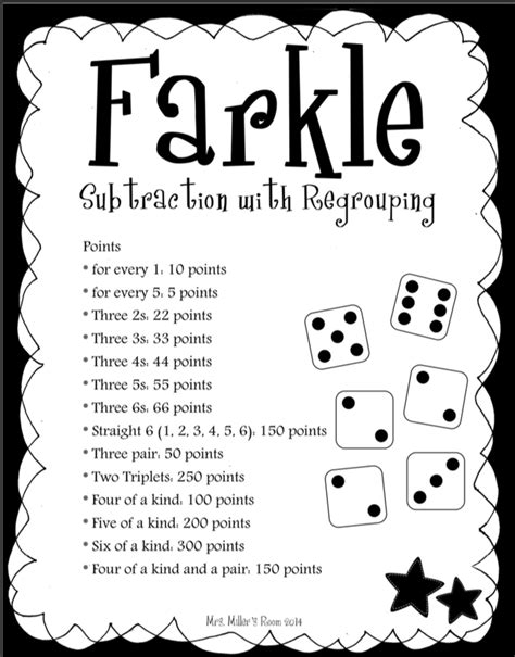 Free Printable Farkle Rules Pdf Printable Templates