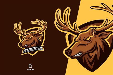 Premium Vector Deer Mascot Logo Esport Game Template