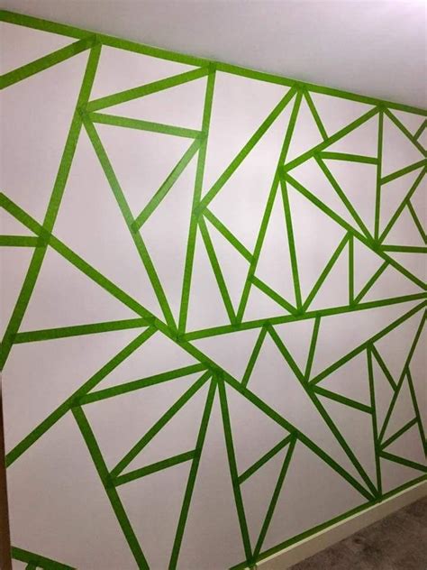 Masking Tape On The Wallbefore Painting Frog Green Tape