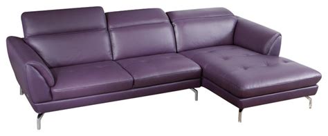 Upholstered in leather or fabric, each model is a luxury sofa handcrafted in italy. Orchard Sectional Sofa | Purple Leather, With Right Chaise ...