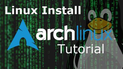 Arch Linux Install 2019 Tutorial Linux Intermediate Guide Youtube