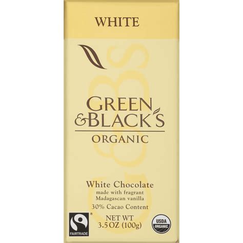 Green Blacks Organic White Chocolate Chocolate Bars Uncle