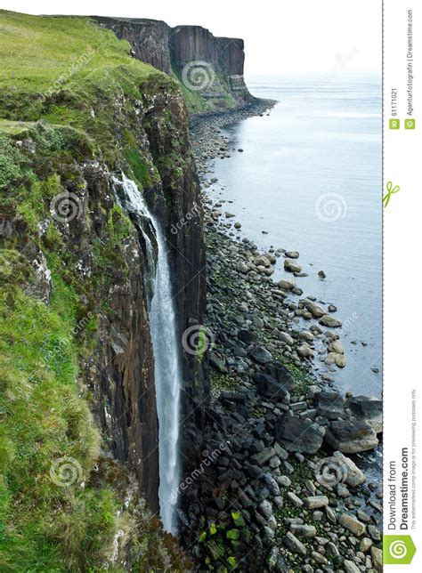 Waterfall Kilt Rock Skye Scotland Stock Image Image Of Nature
