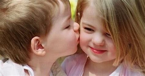 Cute Little Babies Kissing
