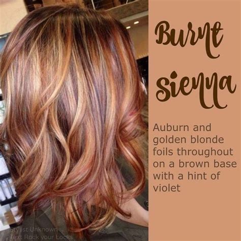 See more of auburn hair color on facebook. Burnt Sienna Hair Color | Blonde foils, Chestnut hair ...