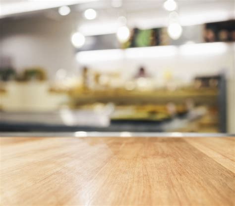 The Best Wood Table Top On Blur Kitchen Window Background References