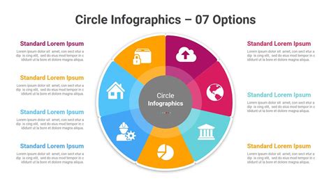 Seven Steps Circle Infographics Powerpoint Template Marketing Former