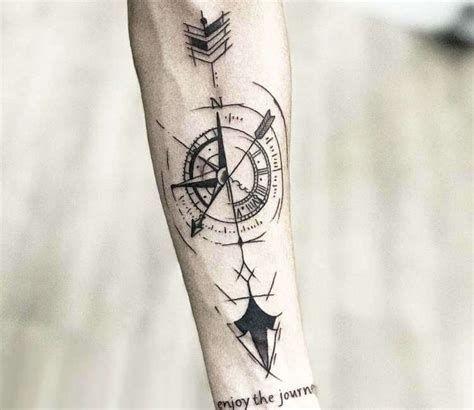 Top 154 Arrow Compass Tattoo Designs