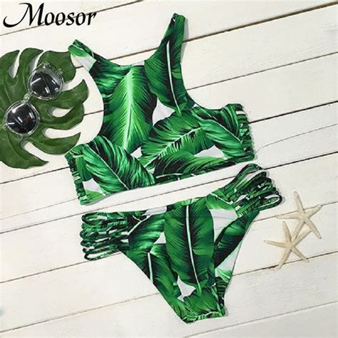 2017 New Sexy Micro Bikinis Green Women Swimsuit Swimwear Halter Brazilian Bikini Set Beach