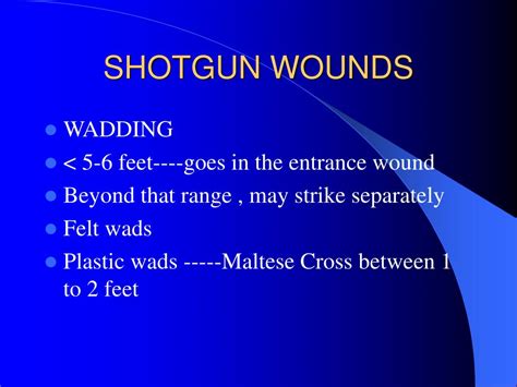 Ppt Gunshot Wounds Powerpoint Presentation Free Download Id1367047