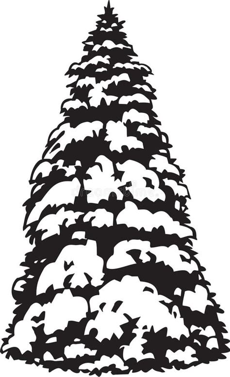 Snowy Fir Tree Stock Illustration Illustration Of December 28039105