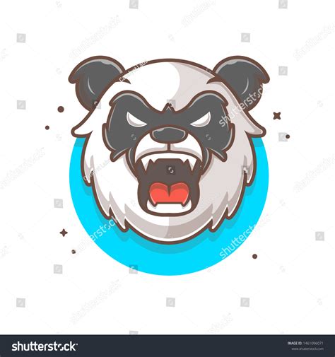 Angry Panda Mascot Vector Illustration Esport Stock Vector Royalty