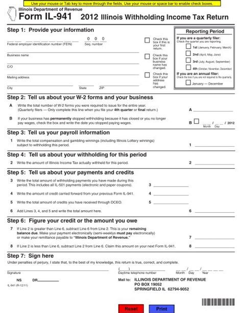 Il 941 Form 2023 Printable Forms Free Online