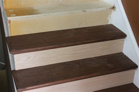 A tread is a full plank of wood with a rounded edge on the front. Stairway Remodel Part 3: Installing New Stair Treads and ...