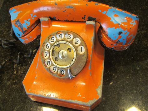 Vintage Orange Phone Orange Phone Vintage Phones Antique Collection
