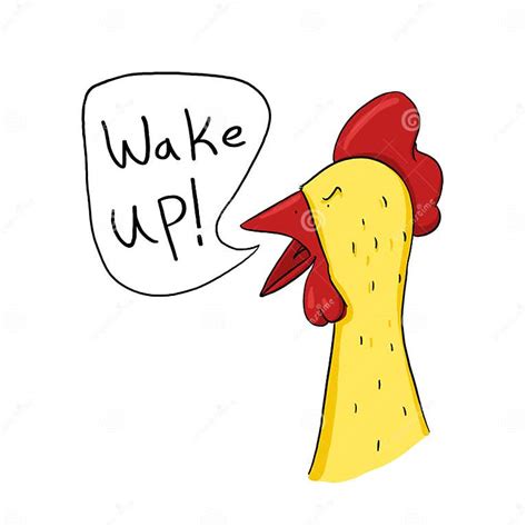 Rooster Wake Up Call Illustration Stock Illustration Illustration Of