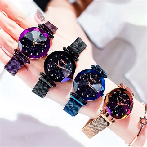 relojes de lujo para mujer reloj magnético con diamantes marca lsvtr digitalcrazy