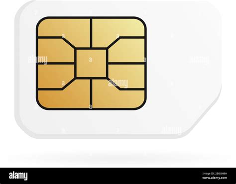 Realistic Blank Sim Card 3d Mobile Phone Card Stock Vector Image And Art