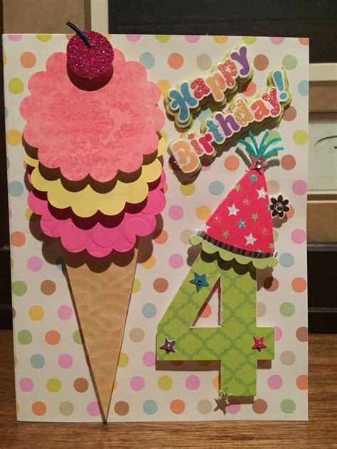 Little Girl Birthday Card Birthday Card Craft Happy Birthday Cards
