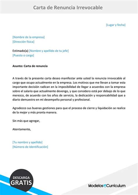 Modelo De Carta De Renuncia Voluntaria Peru Doc