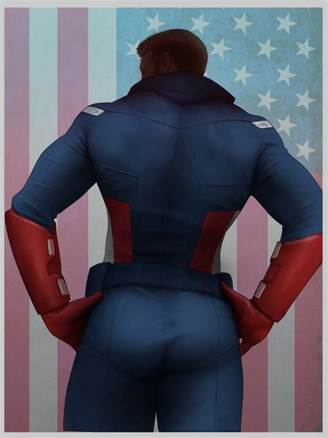 Rule 34 America Ass Avengers Bubble Butt Butt Focus Captain America