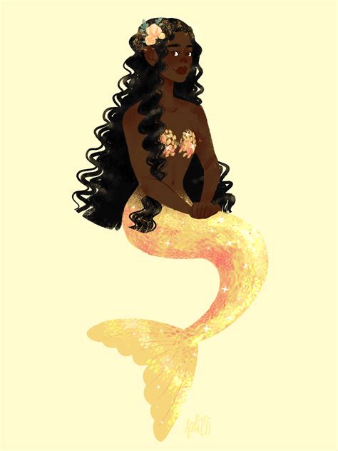 Saliechelon255 Mermaid Art Mermaid Drawings Black Mermaid