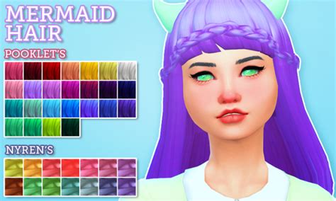 Sims 4 Custom Content Finds Holosprite Mermaid Hair By Simaniacos In