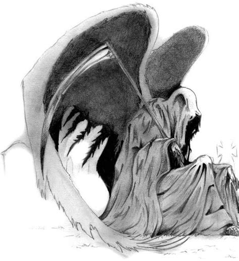 Grim Reaper With Wings Grim Reaper Drawing Grim Reaper Tattoo Grim