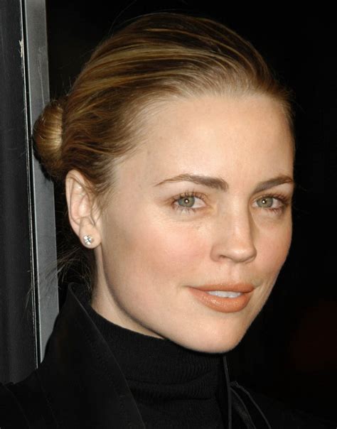 Melissa George With Her Hair Styled Up In A Strict Bun For A Ballerina Look