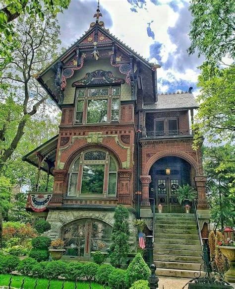19th Century Chicago Illinois Victorian Homes Dream House Decor