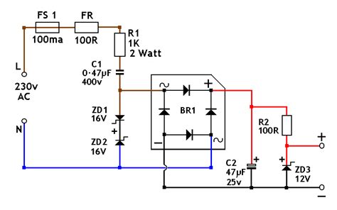 220v Ac To 12v Dc Converter Circuit Diagram Without Transfor