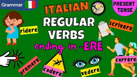 The Present Tense Of Italian Regular Verbs Ending In Ere Youtube
