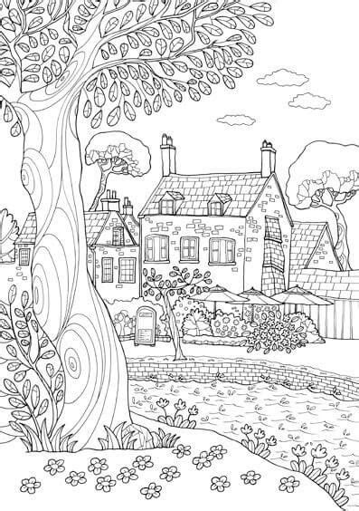 dibujos-de-paisajes-para-colorear-e-imprimir | Coloring pages, Free